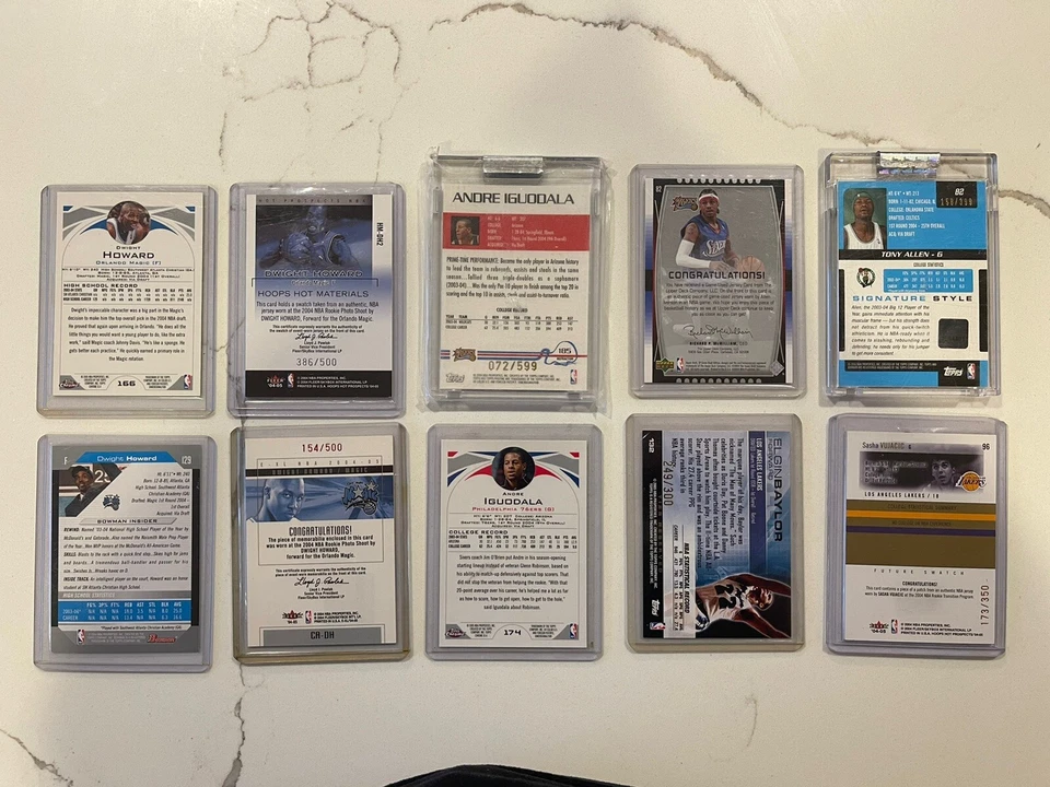 Lote de 10 tarjetas deportivas de baloncesto de la NBA - Dwight Howard novato Andre Iguodala años 2000 Foto 2 de 2