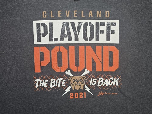Cleveland Browns Playoff Pound 2021 Tee T Shirt Men's Sz 2XL GV Art & Design - Picture 3 of 9