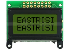 8x2 Character LCD Display Module w/Tutorial,Bezel,HD44780,No Backlight