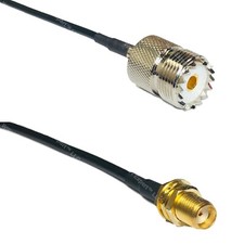 LMR100 SO239 UHF Female to SMA FEMALE Coax RF Cable USA-Ship Lot