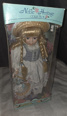 Nobel Heritage Collection White Dress Blue Vest with Flower Basket 