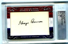  GEORGE CONNOR CUT AUTO - SP #13/18 - 2017 SPORTS ICONS - NFL HOF  CHICAGO BEARS