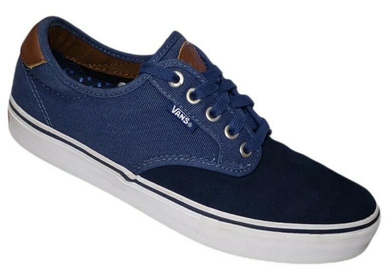 Vans Mens Sydney Ferguson Pro Two Tone Blue Denim Suede Shoe