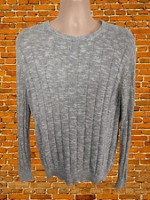 MENS PARTRIDGE SIZE UK LARGE GREY LINEN BLEND SWEATER PULLOVER JUMPER TOP CASUAL