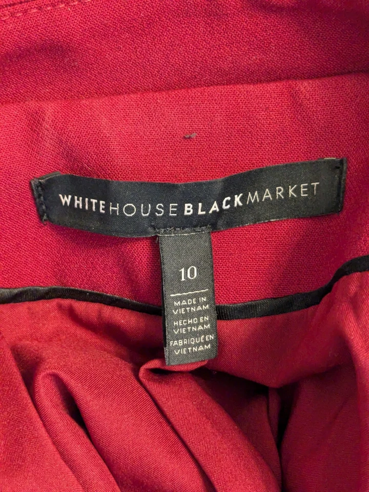 White House Black Market, Chaqueta Moto, Roja, Talla M Foto 3 de 4