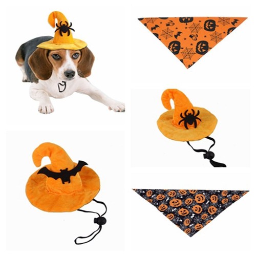 With Bat Spider Witch Dog Hat Yellow Pet Headgear Halloween Party eBay