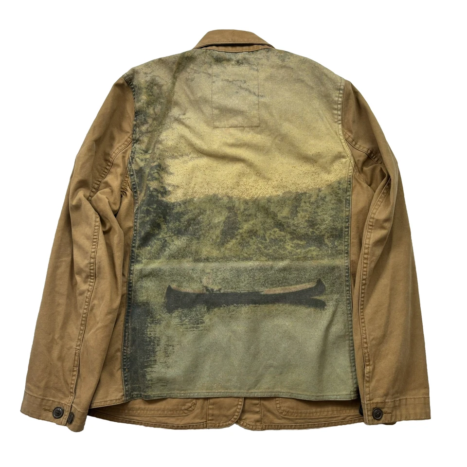 Ralph Lauren Denim & Supply Canoe Print Utility Jacket Barn Chore Coat L