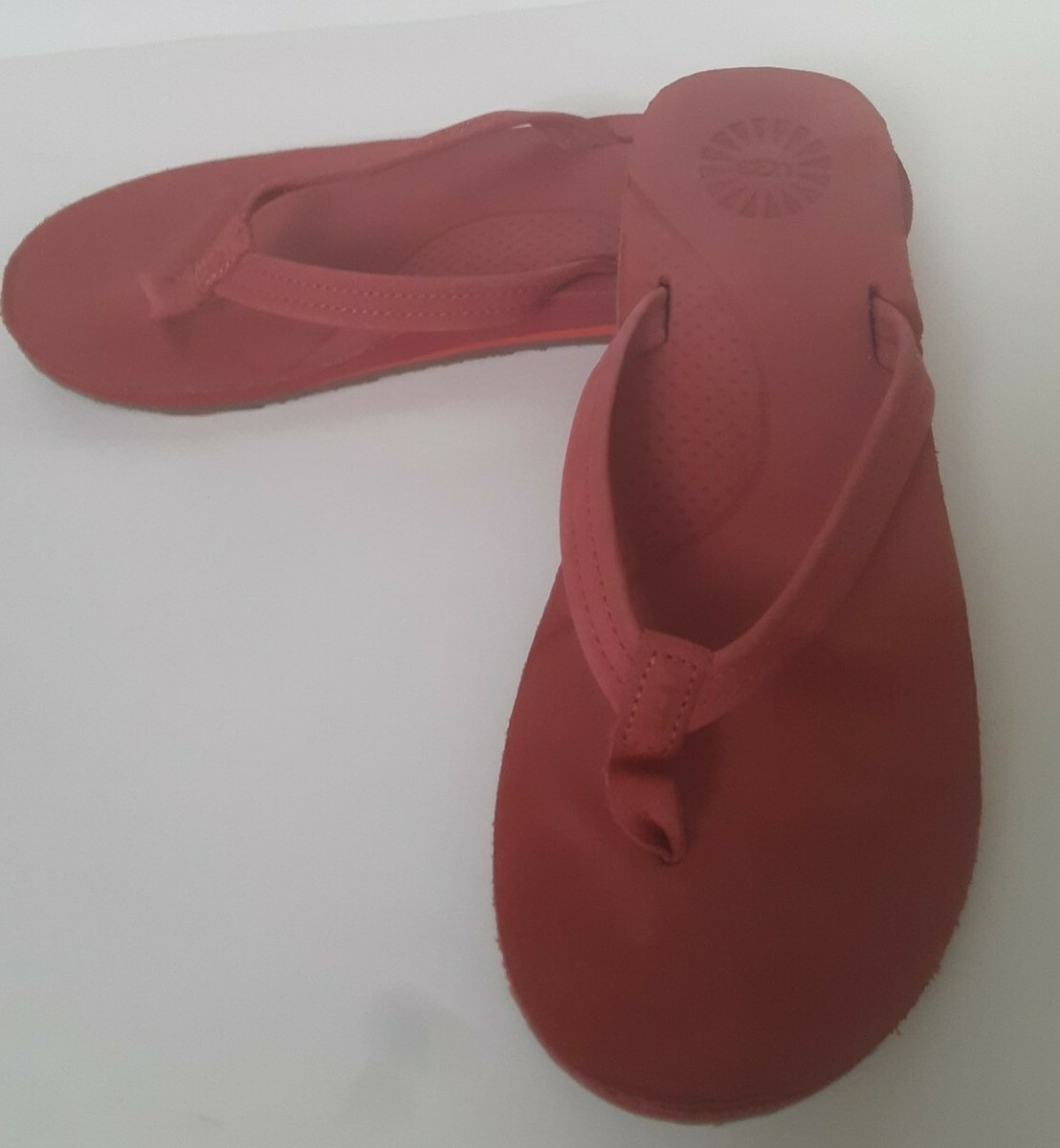 Ugg Red Suede flip flops 7 (9 3/4 display picture 1