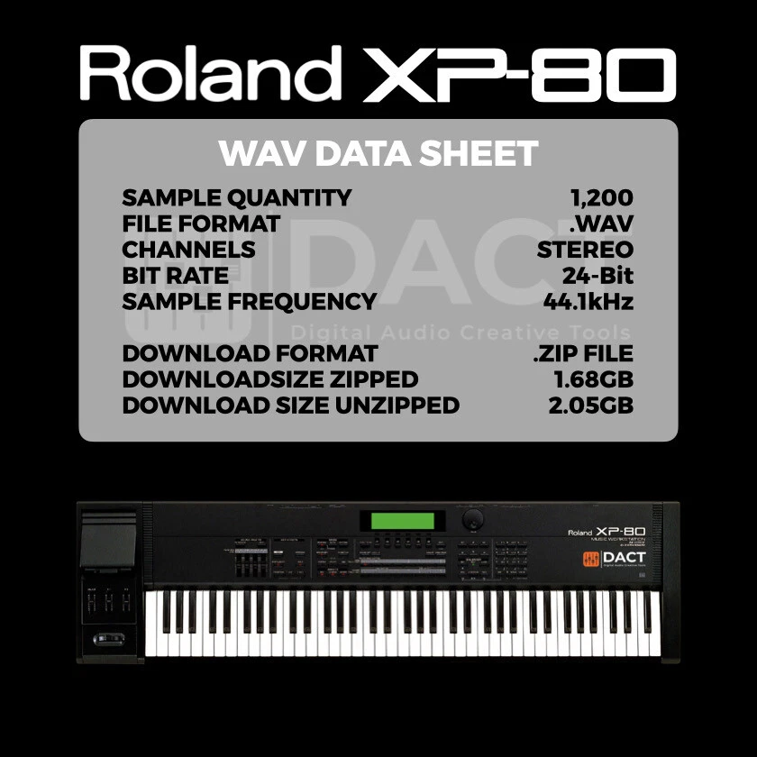 Roland Super XP-80 Synthesizer Sample Library: 1,200 High Quality WAV Samples