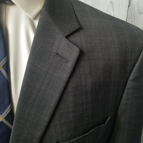 Michael Kors Men's Blazer 44L / 46L Gray Plaid Blazer Sport Coat Jacket Wool - Picture 6 of 22