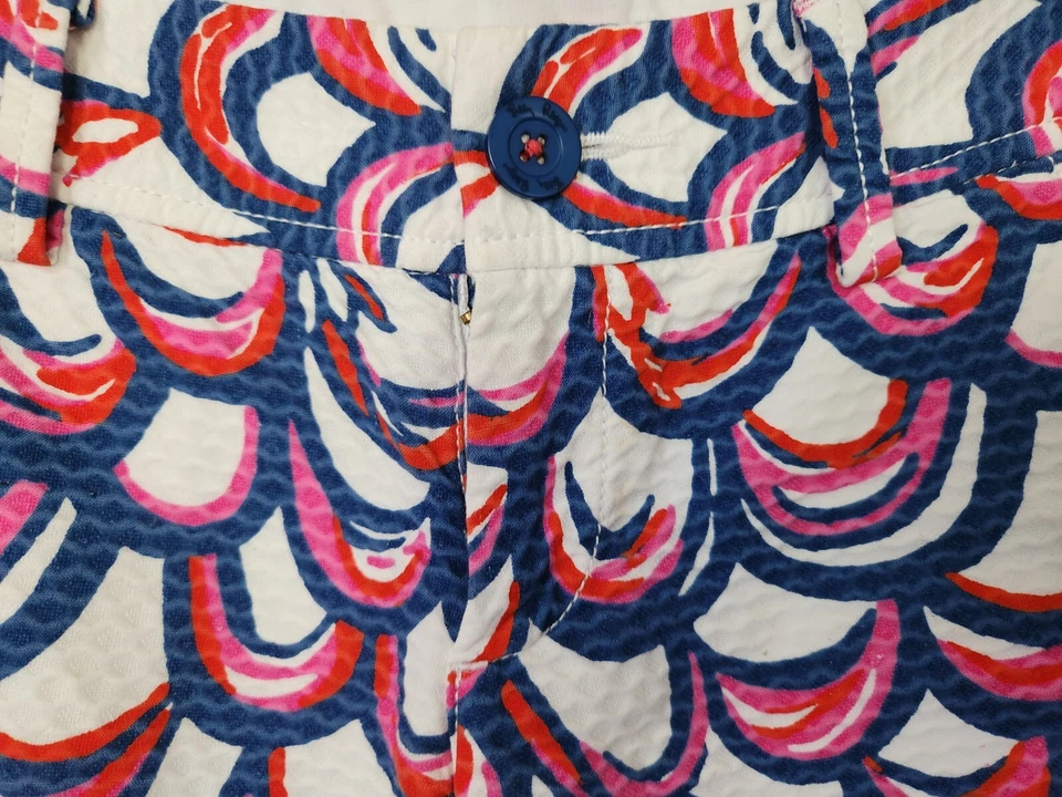 Шорты Lilly Pulitzer Callahan курортные белые жаберные красные сине-розовые текстурированные 00 - Изображение 2 из 4