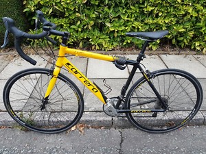 carrera racing bike yellow