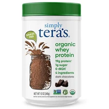 Organic Grass Fed Whey Protein Powder Chocolate Flavor 12 Ounce Gluten Free