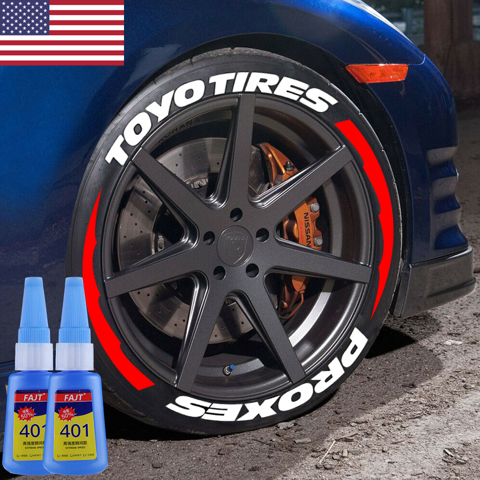 Permanent TOYO TIRES PROXES Tire Lettering Sticker 1.2'' 15''24'' Ship