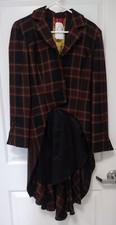 Y2k Steampunk Tailcoat L.a.m.b. Supergoodie Tartan Plaid High-end Cosplay Nwt