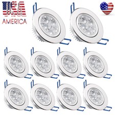 10pc Dimmable Led Ceiling Light Downlight Spotlight Home Decor 110v
