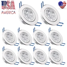 4/10PC Dimmable LED Recessed Ceiling Light Downlight Spotlight Home Decor 110V