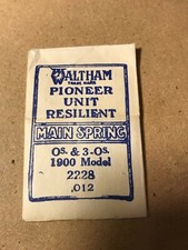 Waltham Factory Mainspring for 0s  3/0s No. 2228 - Steel