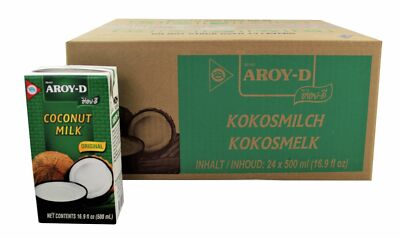 [ 24x 500ml ] AROY-D Kokosmilch Kokosnussmilch Cocosmilch KV