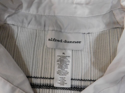 Alfred Dunner Sweater XL Gray pullover womens stretch cotton rayon - Picture 4 of 11