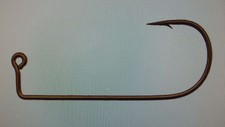 100 Quantity of Mustad Bronze jig hooks #12 thru 4/0 Model 32755BR