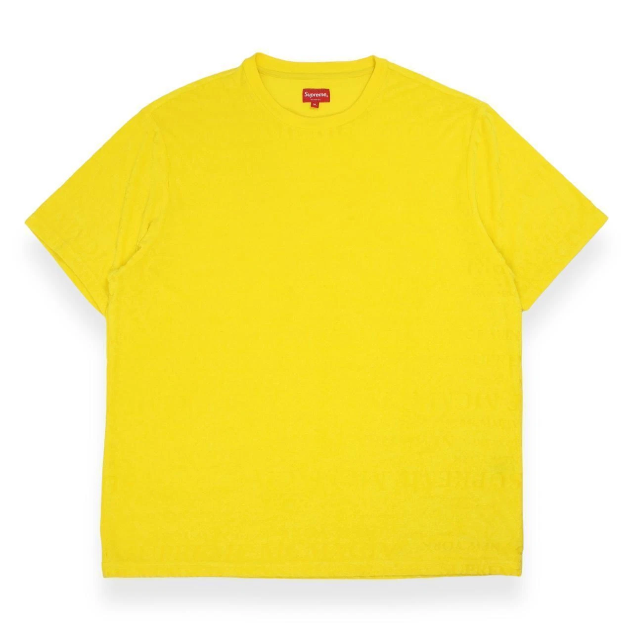 T shirt Supreme MCMXCIV éponge taille X Large jaune