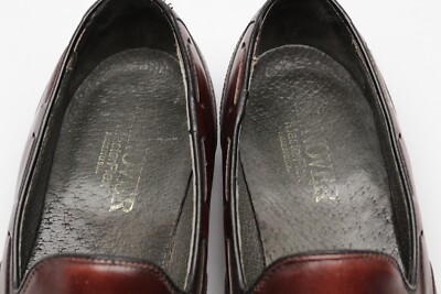 VTG Hanover Mens Wingtip Tassel Loafers 9 D Burgundy Leather  display picture 1