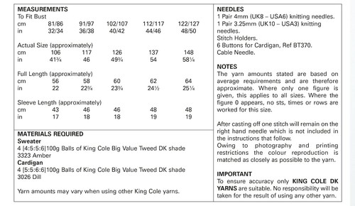 King Cole Big Value Tweed DK 100g Fleck Knitting Crochet Yarn Patterns - Picture 41 of 47