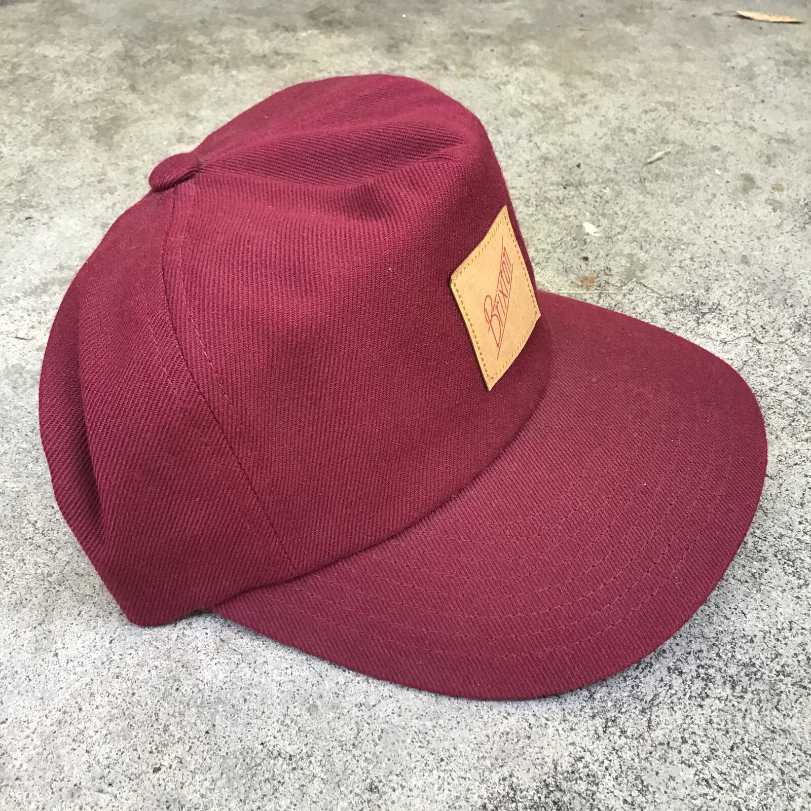 Brixton Hat Cap Snapback Patch Logo Burgundy Red - image 4
