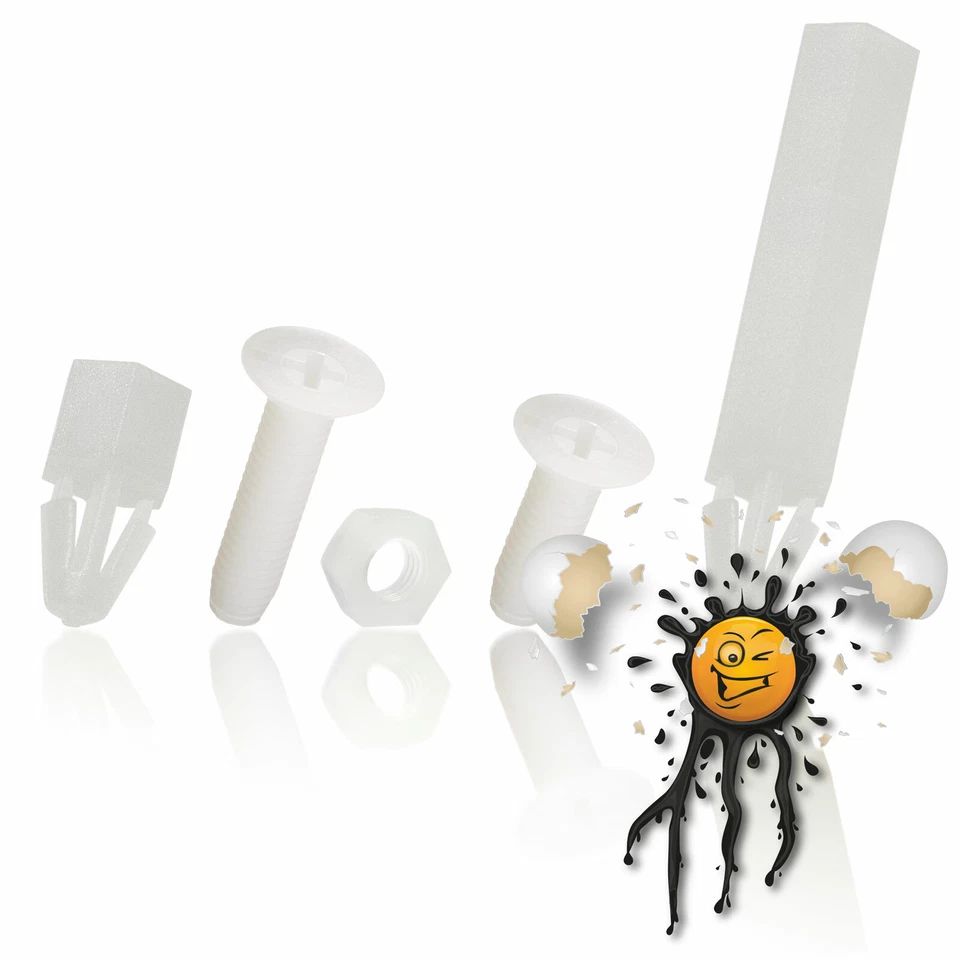 ANDROEGG 8 x Nylon Kunststoff Abstandhalter Distanz Spacer Clip Schraube Mutter M3 Set