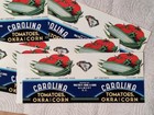5 Vintage Can Labels Carolina Tomatoes, Okras & Corn Walter P. Rawl & Sons — photo 1