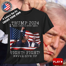 Trump Shot Butler PA Rally Assassination T-Shirt Fight Fight Punisher 2024 NEVER