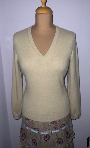 AMAZING 100% cashmere BENETTON jumper fitted M about UK 10 🍒