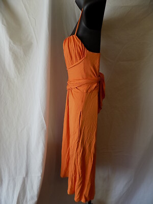 BCBGMAXAZRIA Orange Tie Top/Front Summer Dress Womens Size S (230) | eBay
