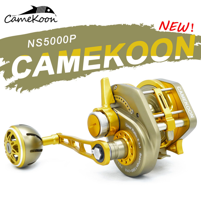 CAMEKOON Trolling Reel 6.3 1 Gear Ratio Smooth Saltwater Lever Drag Fishing Reel CAMEKOON Trolling Reel 6.3 1 Gear Ratio Smooth Saltwater Lever Drag Fishing Reel