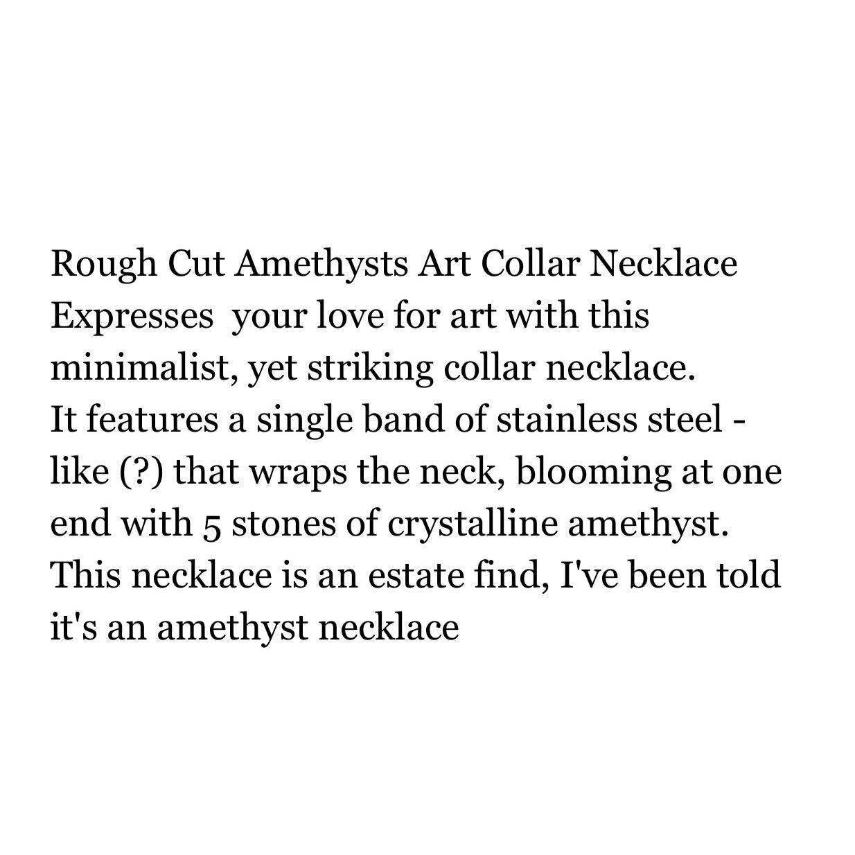 Silver Tone Artisan Amethyst Statement Collar Nec… - image 11