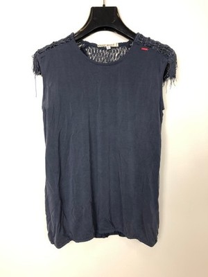 KHUJO women's top blue T-shirt tank top model: Lilinoe gray L
