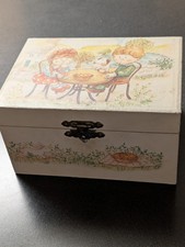 Vintage Musical Jewelry Box with Dancing Ballerina, Music Works Perfectly
