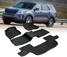 Car Floor Mats for Ford Explorer 7 Seats Bench Seating 2015-2019