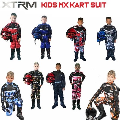 KINDER MX MOTORRADANZUG KARTOVERALL MOTOCROSS OFF ROAD ATV RENNANZUG ALLE FARBEN