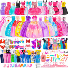 110 Pcs Doll Clothes and Accessories - Doll Dress up Toys for Girls with Wedding