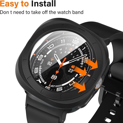 Hülle für Samsung Galaxy Watch Ultra 47mm 2025 Schutzglas Full Case Panzerfolie - Picture 19 of 21