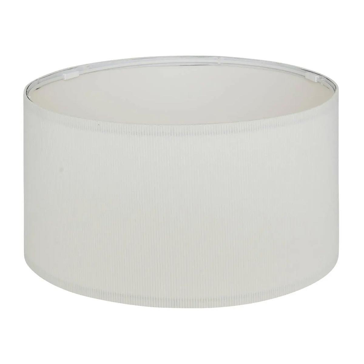 Abat-jour côtelé Beline 40cm beige en tissu pour lampe de salon