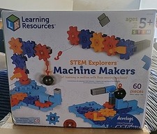 Learning Resources STEM Machine Makers 60 PIECES Ages 5 New Sealed