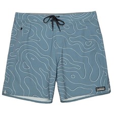 NEW Florence Marine X Size 30 Isobar Boardshort Steel Blue Swim 75 msrp L7-1