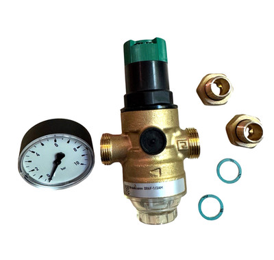 Honeywell Braukmann D06F-AM Druckminderer 1/2 Zoll mit Manometer/ Retoureware