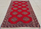 Rare Hand knotted Vintage Pakistani Bokhara Jhaldar Wool Area Rug 5.3 x 3.5 Ft — photo 2