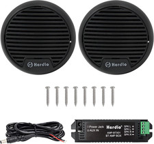 3" Inch Marine Bluetooth Speakers Boat Motorcycle Hot Tub Stereo with Max Power