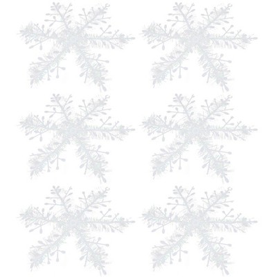  30 Pcs Festtagsdekoration Streudeko Schneeflocken Schneeflocken-Ornamente
