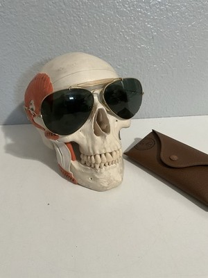 Vintage B&L Ray Ban 80 s Shooter Aviator Gold Sunglasses 62/14